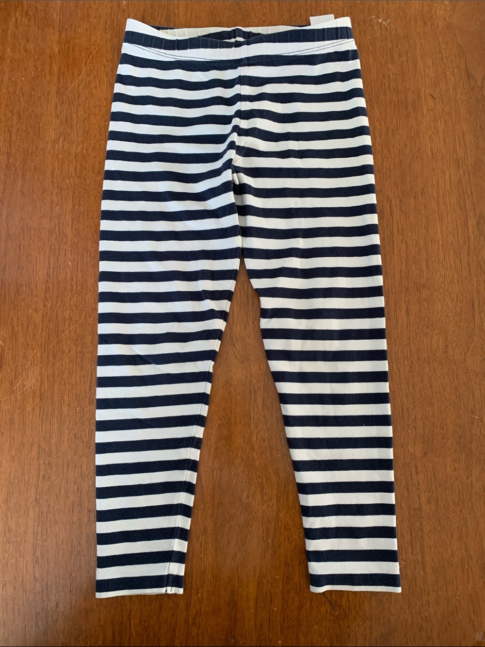 🍊5/$25 Rise Little Earthling Organic Navy & White Kids Leggings size 4-5Y